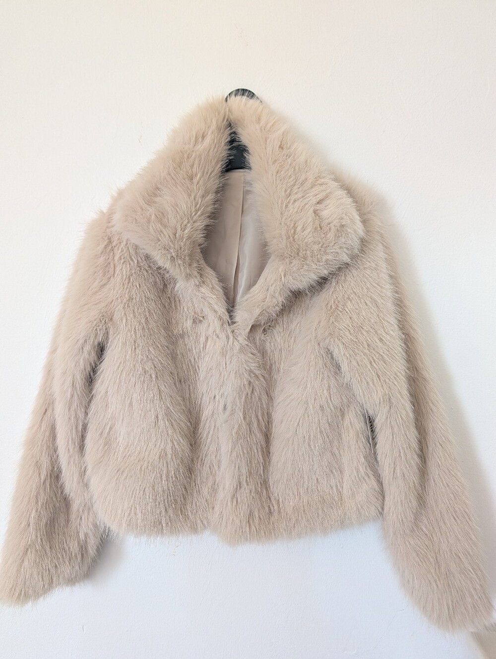 No Boundaries Faux Fur Coat Jacket New Oats XS